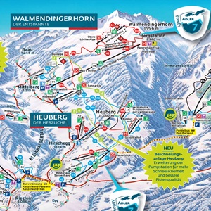 Walmendingerhorn - Heuberg Ski Trail Map