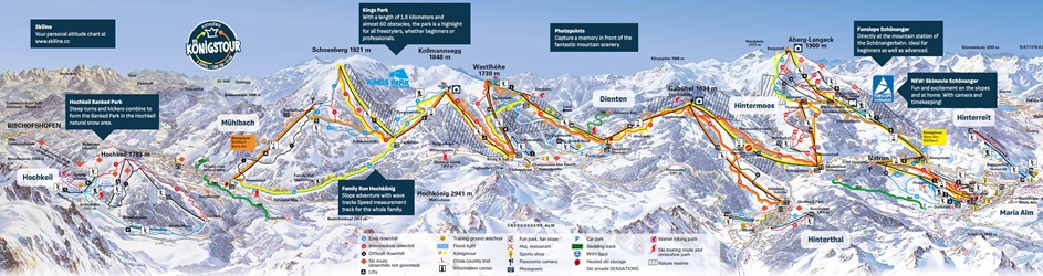 Hochkoenig Ski Trail Map