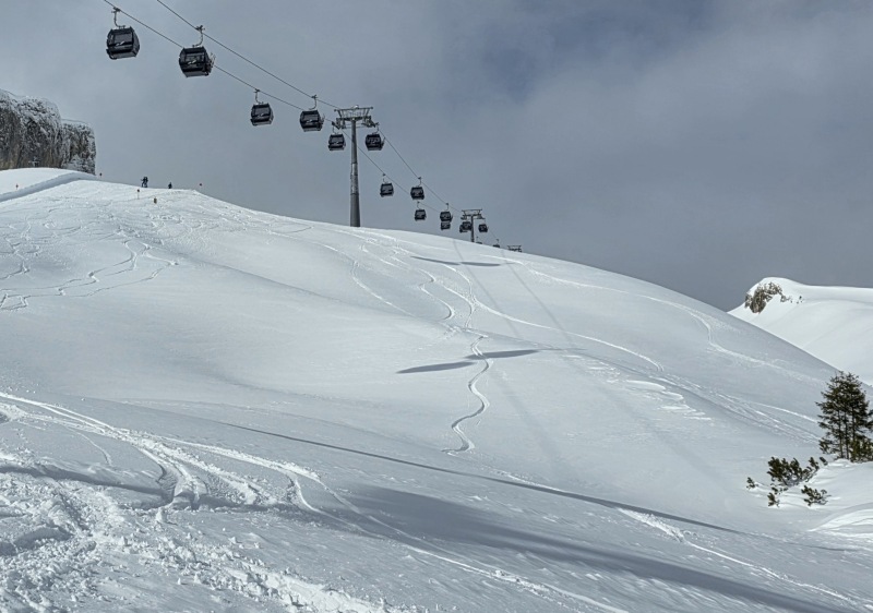 Off-piste skiing at Ifen