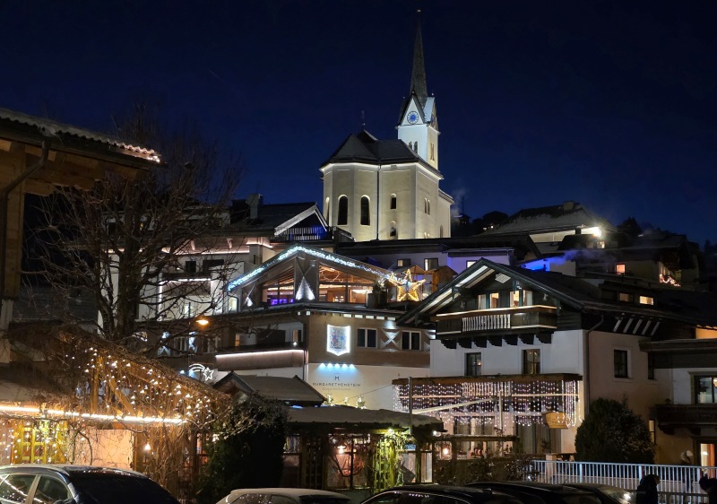 Evening skyline in Kaprun