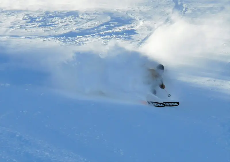 Powder skiing at Kitzbühel on Steinbergkogel