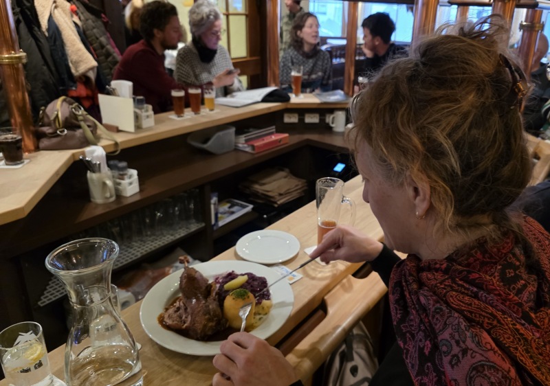 Meal at Oberdorfer Dampfbierbrauerei
