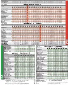 Zillertalbahn Timetable