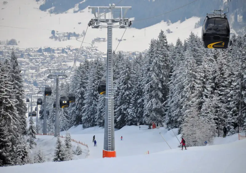Oberperfuss ski resort has 2 modern gondolas serving most of the terrain.