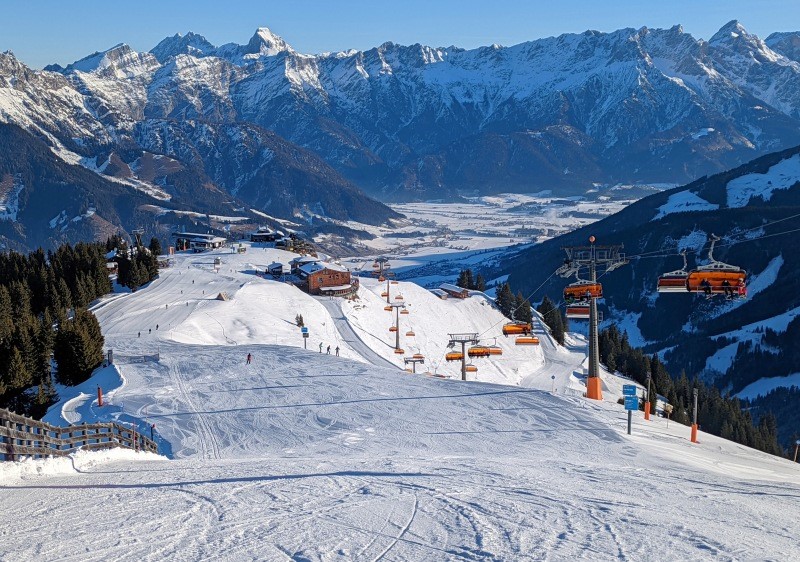 The Leogang sector of Skicircus Saalbach is glorious in Salzburgerland Austria