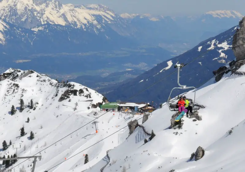 Schlick 2000 ski resort is near the town of Fulpmes in the Stubaital near Innsbruck Austria