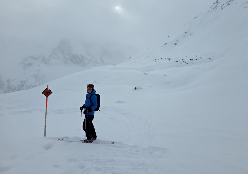 About to head out wide of R44 ski route