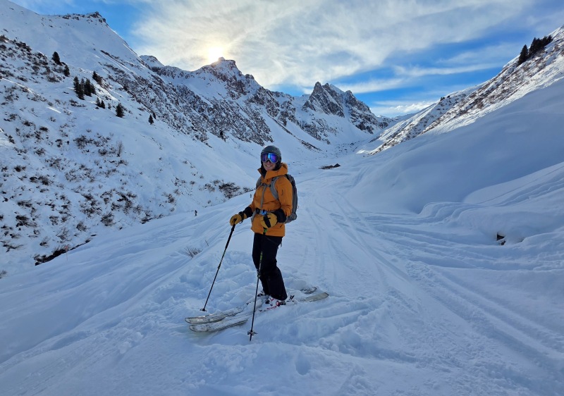 Exiting the freeride terrain