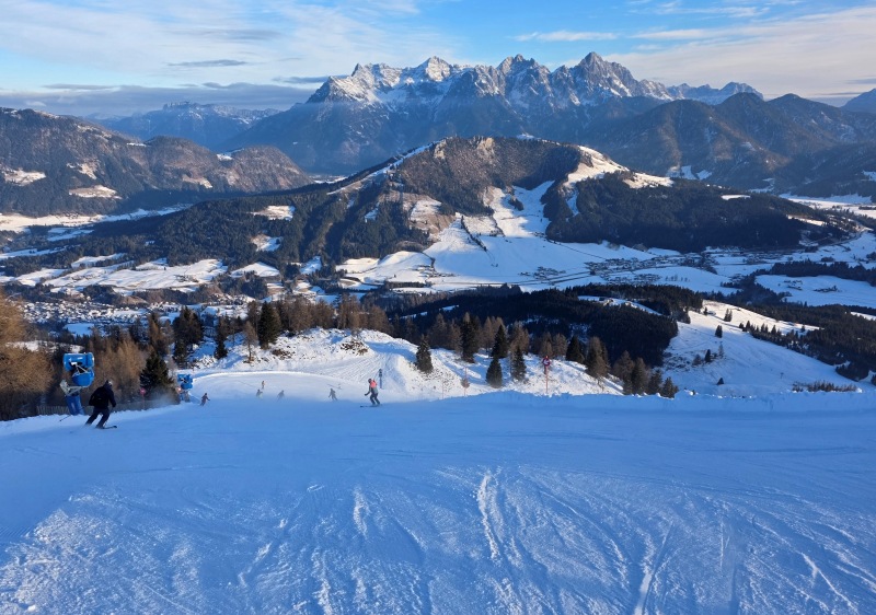 First run at Fieberbrunn off Larchfitzkogel
