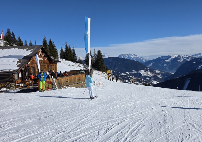 One of the Skicircus' many mountain huts