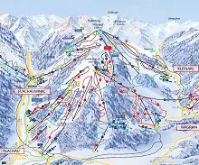 Flachau - Kleinarl Ski Trail Map