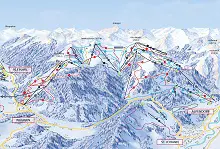 Wagrain - Alpendorf Ski Trail Map