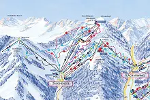 Zauchensee - Flachauwinkl Ski Trail Map