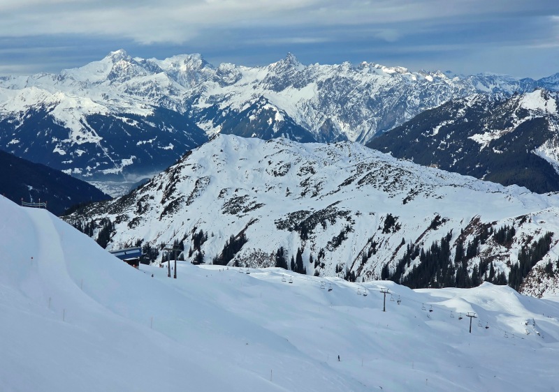 Sonnenkopf - Klösterle ski resort Austria overlooking Muttjöchle & Golm