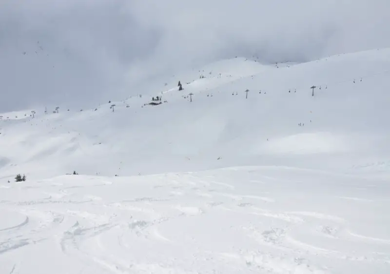 Fun off-piste powder at Warth Schroecken ski resort