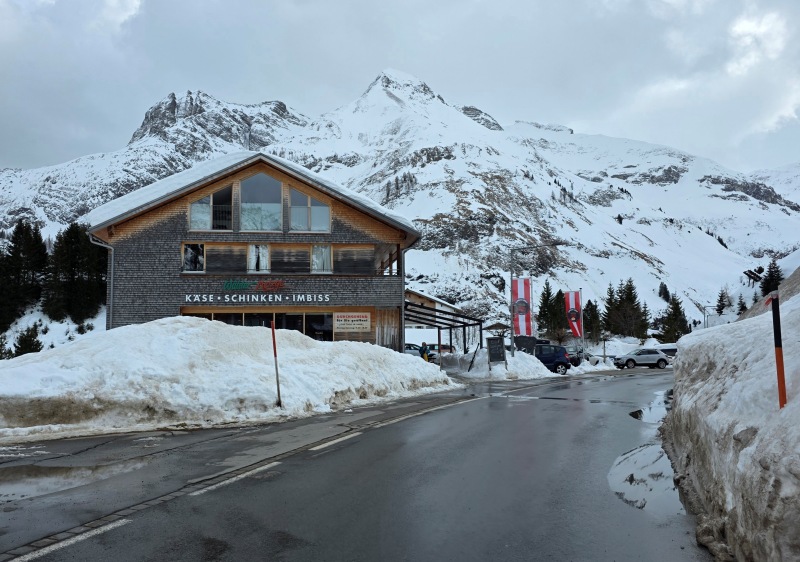 Wälder Metzge deli is our choice for cheap eats & beers at Warth