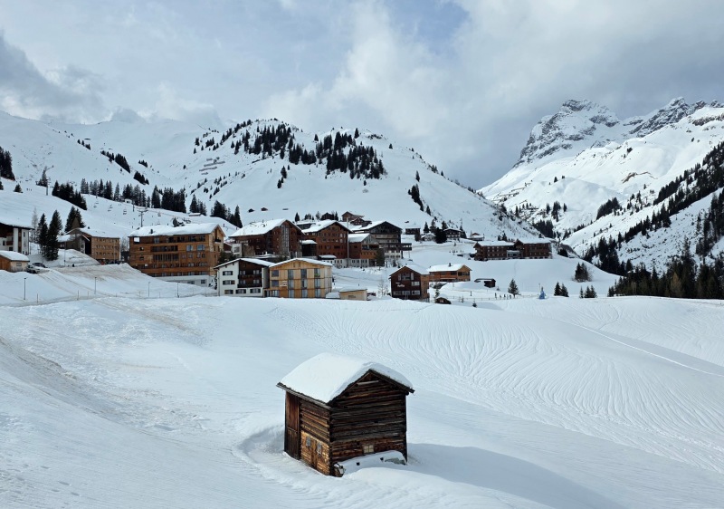 Warth accommodation below Steffisalp