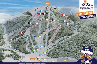 Bjelasnica Ski Trail Map