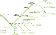 Tarentaise Valley Bus Route map