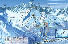 Grand Montets Trail Map
