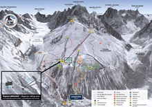 Grand Montets Trail Map