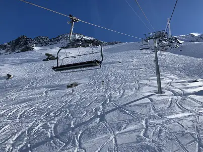 Grands Montets on a powder day - should have been there 2hr earlier!