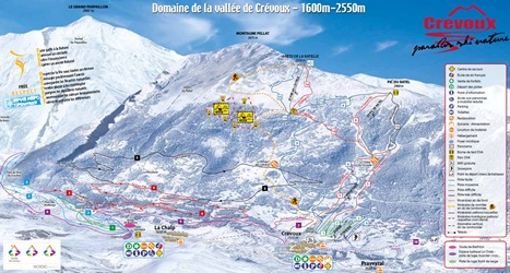 Crevoux Ski Trail Map