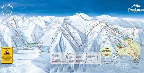 Espace Lumiere Ski Trail Map