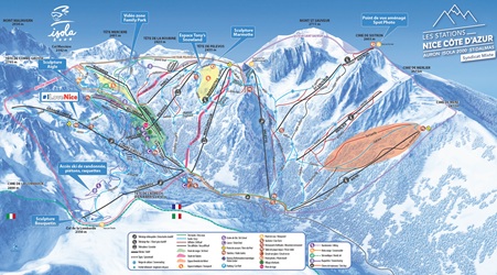 Isola 2000 Ski Trail Map