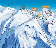  Les Deux Alpes Glacier Sector Trail Map