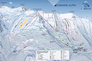Les Karellis Ski Trail Map