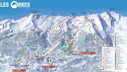 Les Orres Ski Trail Map