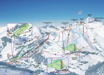 Molines - Saint Veran Ski Trail Map