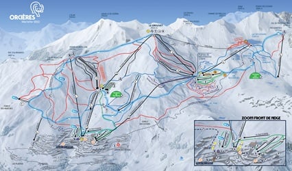 Orcieres – Merlette 1850 Ski Trail Map