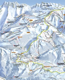  Swiss Portes du Soleil Ski Trail Map 