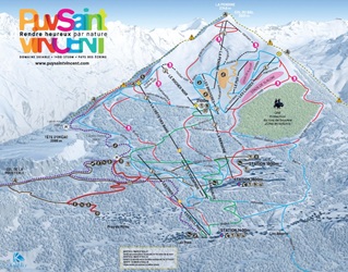 Puy Saint Vincent Ski Trail Map