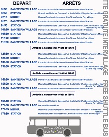  Station Sainte Foy Ski Bus Timetable