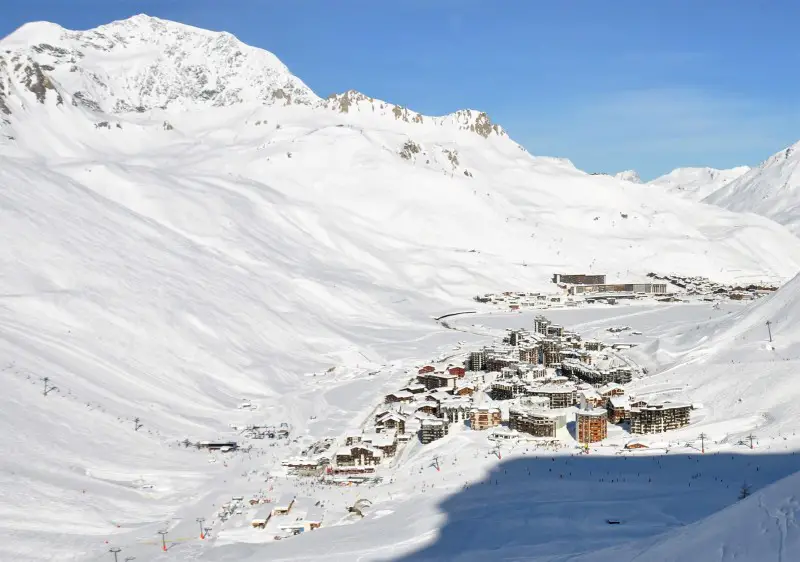 Val Claret village sits highest in Tignes at 2,100m altitude