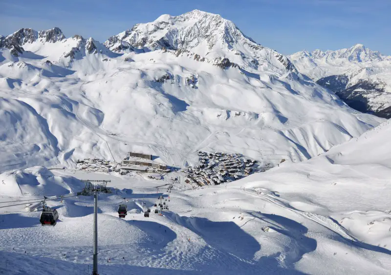 Tignes ski resort in the Tarentaise valley, France.