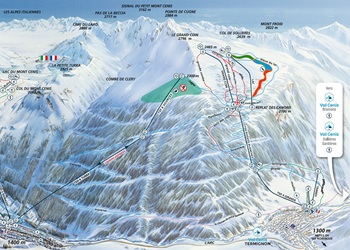 Val Cenis Termignon Sector Ski Trail Map