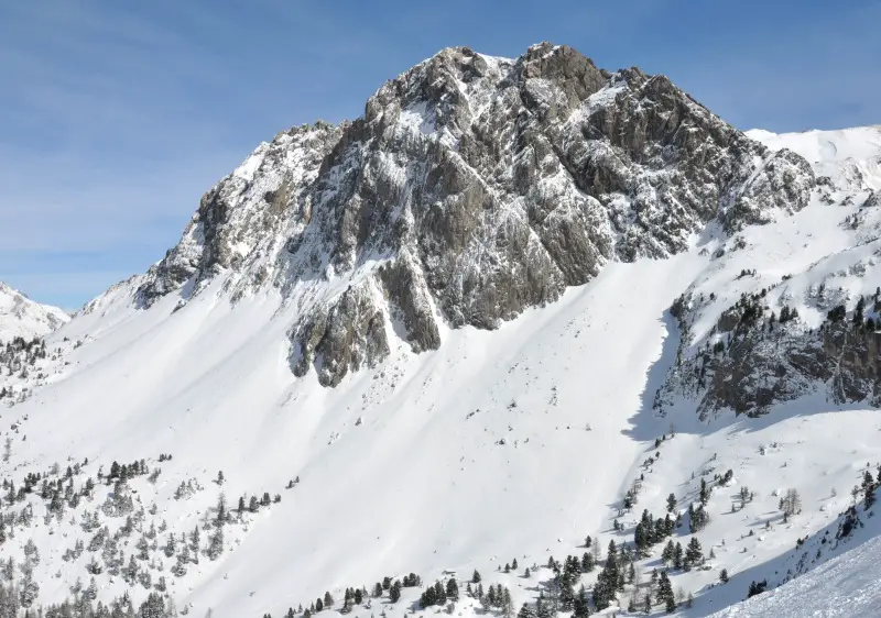 Valfrejus ski resort upper alpine terrain