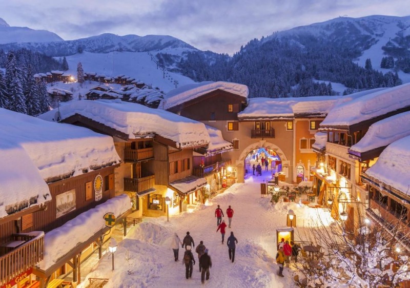 Valmorel ski resort village is beautiful in its winter coat, & without too!