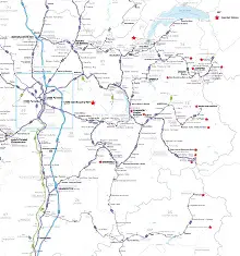 French Alps Railways Map