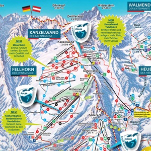 Fellhorn - Kanzelwand-Riezlern Ski Trail Map