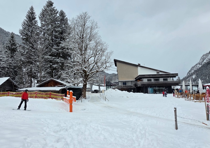 Skiing back to the base