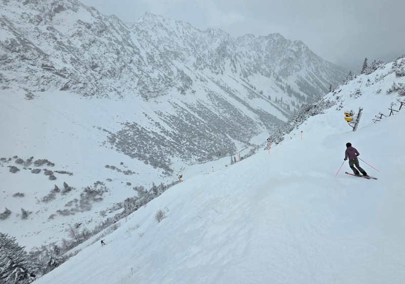 The second steep bit in the middle of the Nebelhorn top to bottom descent
