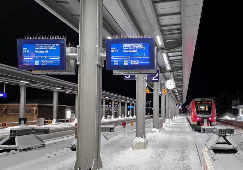 Catching the early train to Munich from Oberstdorf