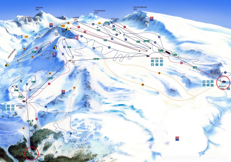 Mt Parnassus is the largest ski resort in Greece