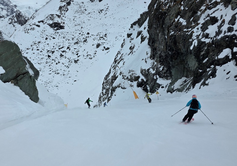 Monterosa steep pistes above Champoluc