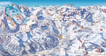 Arabba Marmolada Trail & Piste Map